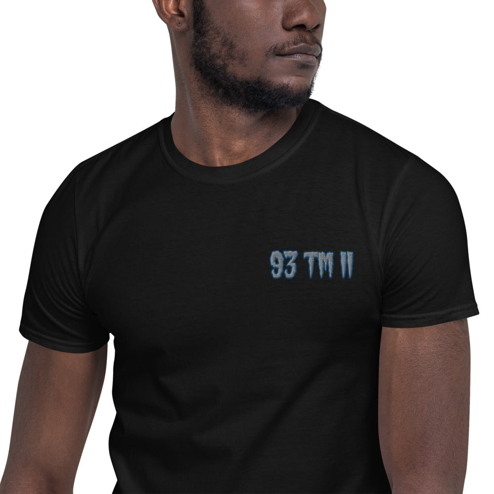 93 TM 11 Softstyle T-Shirt ( Grey Letters & Blue Outline )