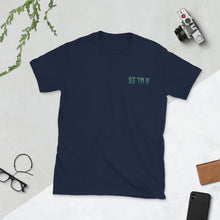 Load image into Gallery viewer, 93 TM 11 Softstyle T-Shirt ( Green Letters &amp; Blue Outline )
