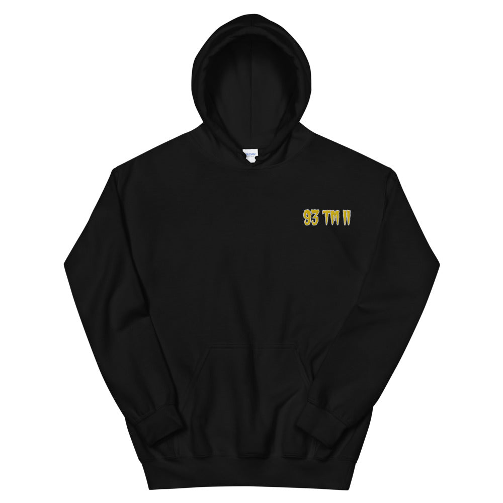 Small 93 TM 11 Hoodie ( Yellow Letters & White Outline )