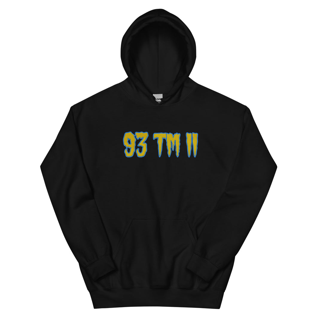BIG 93 TM 11 Hoodie (Yellow Letters & Powder Blue Outline)