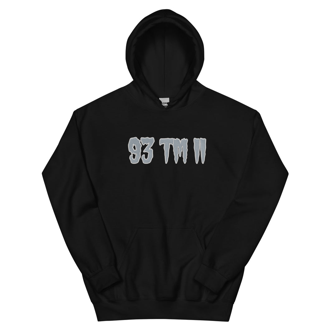 BIG 93 TM 11 Hoodie (Grey Letters & White Outline)