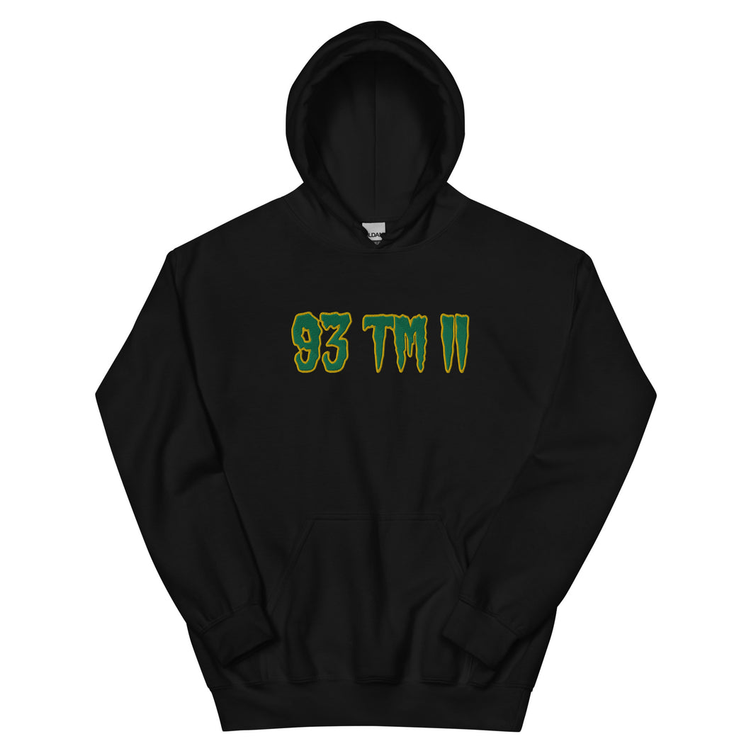 BIG 93 TM 11 Hoodie (Green Letters & Gold Outline)