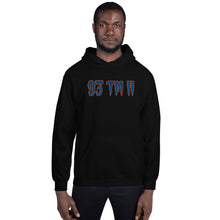 Load image into Gallery viewer, BIG 93 TM 11 Hoodie (Blue Letters &amp; Orange Outline)
