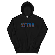 Load image into Gallery viewer, BIG 93 TM 11 Hoodie (Blue Letters &amp; Orange Outline)
