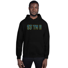 Load image into Gallery viewer, BIG 93 TM 11 Hoodie (Blue Letters &amp; Gold Outline)
