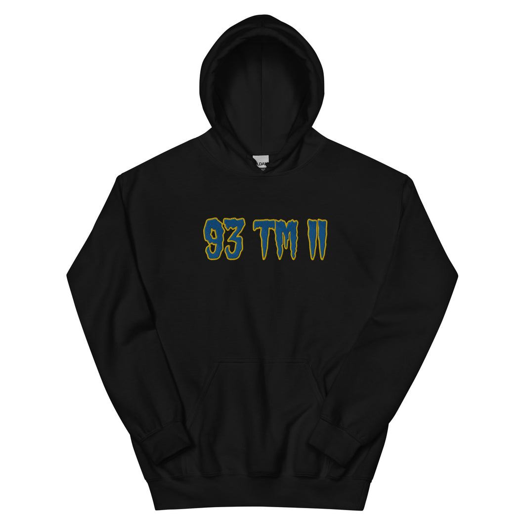 BIG 93 TM 11 Hoodie (Blue Letters & Gold Outline)