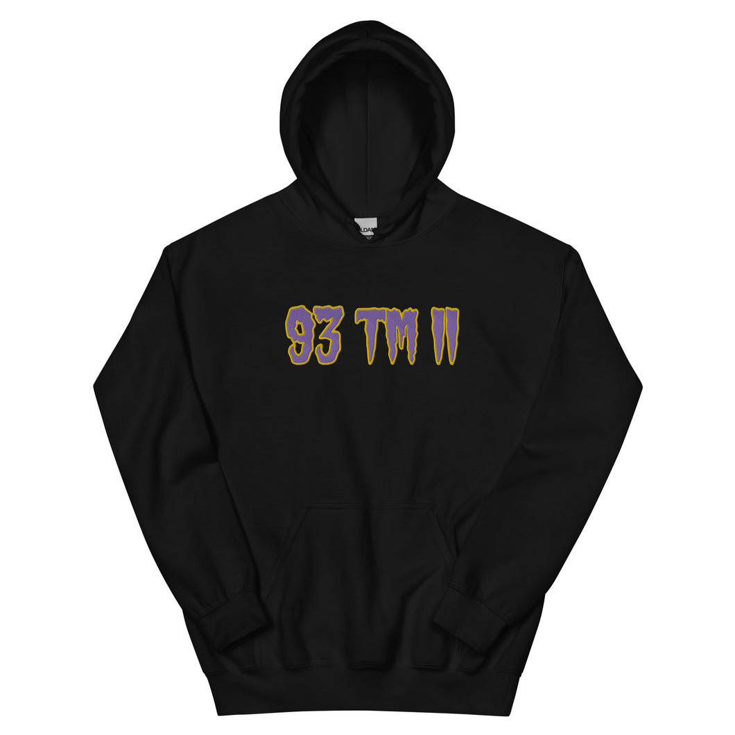 BIG 93 TM 11 Hoodie (Purple Letters & Gold Outline)