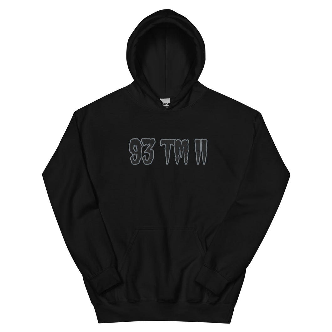 BIG 93 TM 11 Hoodie (Black Letters & Grey Outline)