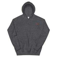 Load image into Gallery viewer, TM Hoodie  ( Orange Letters &amp; Blue Outline )
