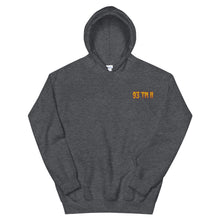 Load image into Gallery viewer, Small 93 TM 11 Hoodie ( Gold Letters &amp; Red Letters )
