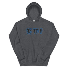 Load image into Gallery viewer, BIG 93 TM 11 Hoodie (Black Letters &amp; Powder Blue Outline)
