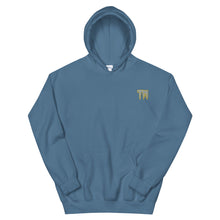 Load image into Gallery viewer, TM Hoodie (Gray Letters &amp; Gold Outline)
