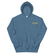 Load image into Gallery viewer, Small 93 TM 11 Hoodie ( Gray Letters &amp; Gold Outline )
