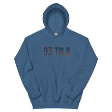 Load image into Gallery viewer, BIG 93 TM 11 Hoodie (Blue Letters &amp; Orange Outline)
