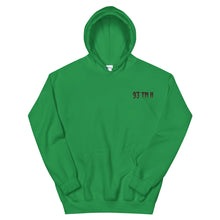 Load image into Gallery viewer, Small 93 TM 11 Hoodie ( Black Letters &amp; Green Outline )
