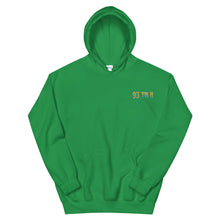 Load image into Gallery viewer, Small 93 TM 11 Hoodie ( Yellow Letters &amp; Powder Blue Outline )
