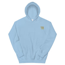 Load image into Gallery viewer, TM Hoodie (Gray Letters &amp; Gold Outline)
