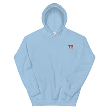 Load image into Gallery viewer, TM Hoodie ( Red Letters &amp; Gray Outline )
