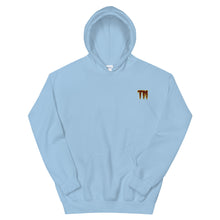 Load image into Gallery viewer, TM Hoodie ( Burgundy Letters &amp; Gold Outline )
