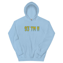 Load image into Gallery viewer, BIG 93 TM 11 Hoodie (Yellow Letters &amp; Powder Blue Outline)
