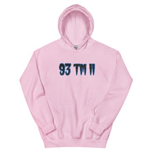 Load image into Gallery viewer, BIG 93 TM 11 Hoodie (Black Letters &amp; Powder Blue Outline)
