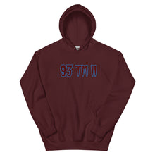 Load image into Gallery viewer, BIG 93 TM 11 Hoodie (Maroon Letters &amp; Powder Blue Outline)
