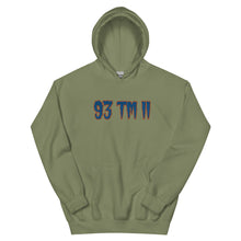 Load image into Gallery viewer, BIG 93 TM 11 Hoodie (Blue Letters &amp; Orange Outline)
