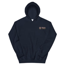 Load image into Gallery viewer, Small 93 TM 11 Hoodie ( Purple Letters &amp; Yellow Outline )
