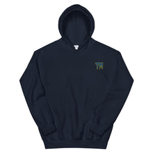 Load image into Gallery viewer, TM Hoodie ( Blue Letters &amp; Yellow Outline )
