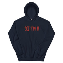 Load image into Gallery viewer, BIG 93 TM 11 Hoodie (Red Letters &amp; Black Outline)

