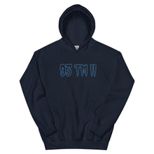 Load image into Gallery viewer, BIG 93 TM 11 Hoodie (Black Letters &amp; Powder Blue Outline)
