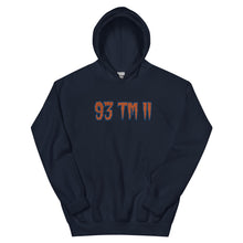 Load image into Gallery viewer, BIG 93 TM 11 Hoodie (Orange Letters &amp; Blue Outline)
