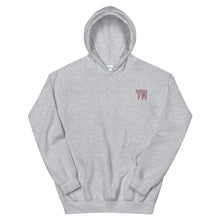 Load image into Gallery viewer, TM Hoodie ( Gray Letters &amp; Red Outline )
