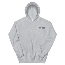 Load image into Gallery viewer, Small 93 TM 11 Hoodie ( Purple Letters &amp; Green Outline )
