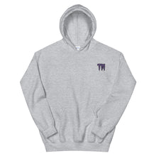 Load image into Gallery viewer, TM Hoodie ( Purple Letters &amp; Black Outline )
