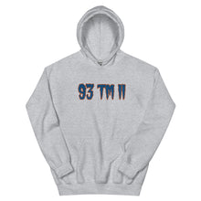 Load image into Gallery viewer, BIG 93 TM 11 Hoodie (Blue Letters &amp; Orange Outline)
