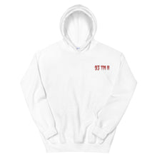 Load image into Gallery viewer, Small 93 TM 11 Hoodie ( Red Letters &amp; White Outline )
