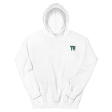 Load image into Gallery viewer, TM Hoodie  ( Green Letters &amp; Blue Outline )
