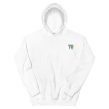 Load image into Gallery viewer, TM Hoodie ( Yellow Letters &amp; Powder Blue Outline )

