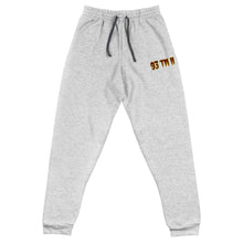 Load image into Gallery viewer, 93 TM 11 Joggers ( Burgundy Letters &amp; Gold Outline )
