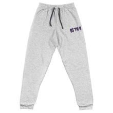 Load image into Gallery viewer, 93 TM 11 Joggers ( Purple Letters &amp; Black Outline )
