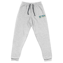 Load image into Gallery viewer, 93 TM 11 Joggers ( Powder Blue Letters &amp; Yellow Outline )
