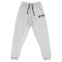 Load image into Gallery viewer, 93 TM 11 Joggers (Powder Blue Letters &amp; Black Outline)
