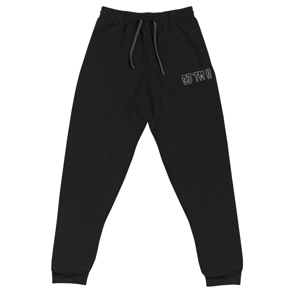 93 TM 11 Joggers ( Black Letters & White Outline )