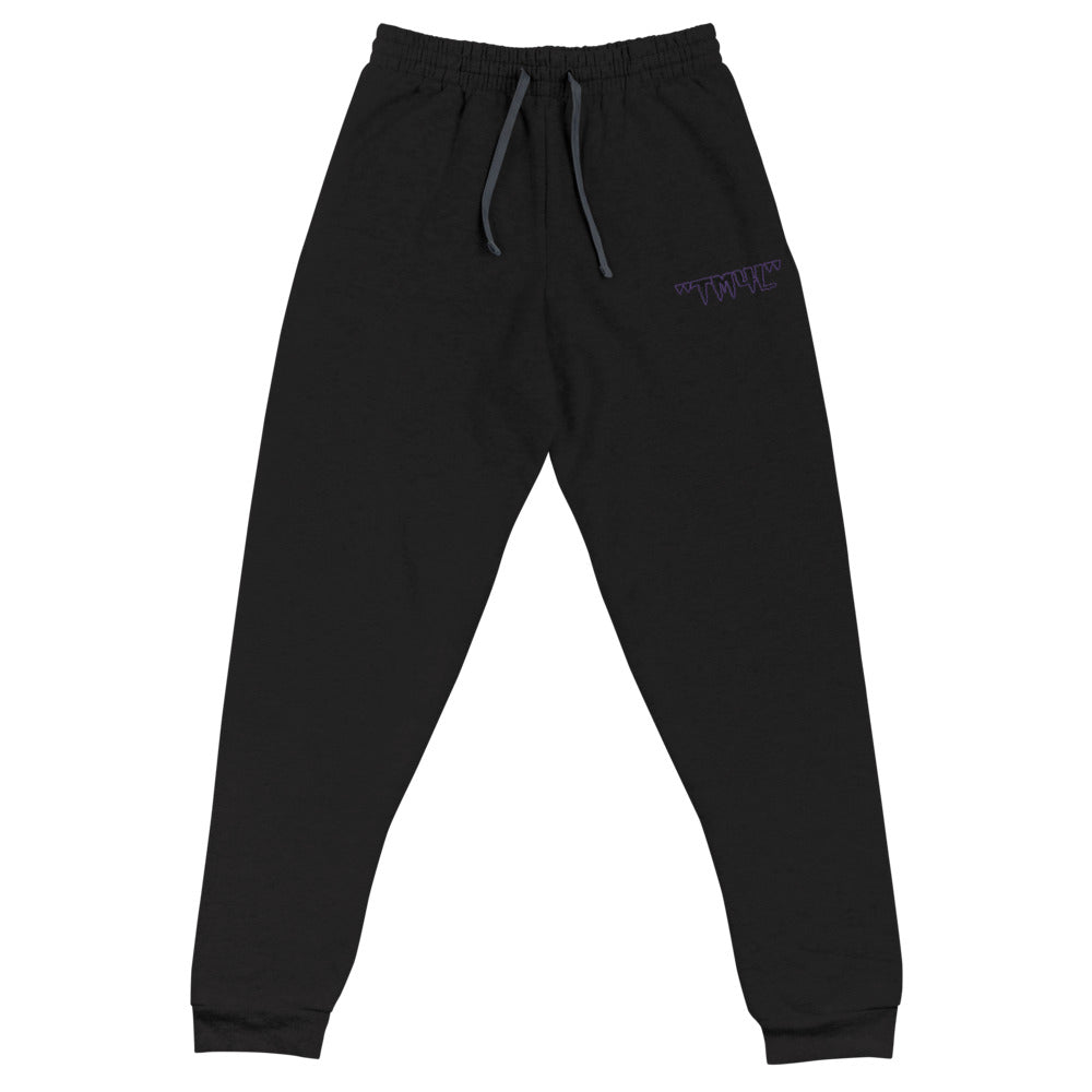 TM4L Joggers ( Black Letters & Purple Outline )