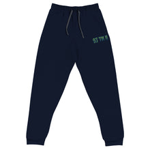 Load image into Gallery viewer, 93 TM 11 Joggers ( Green Letters &amp; Blue Outline )
