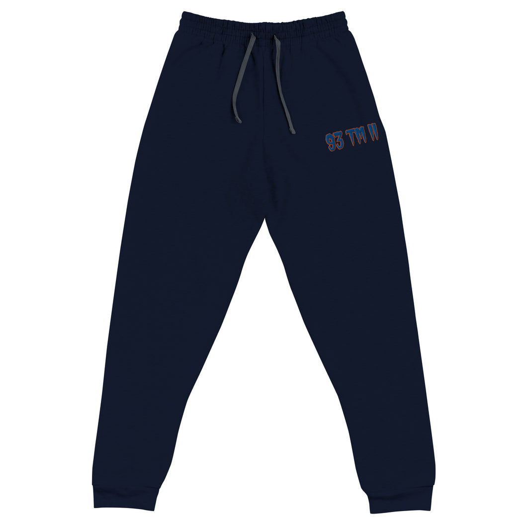 93 TM 11 Joggers (Blue Letters & Orange Outline)