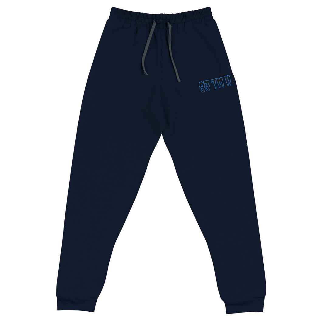 93 TM 11 Joggers (Black Letters & Powder Blue Outline)