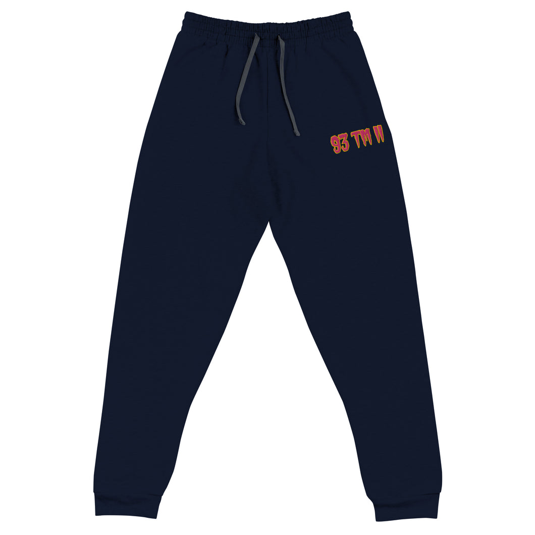 93 TM 11 Joggers (Pink Letters & Gold Outline)