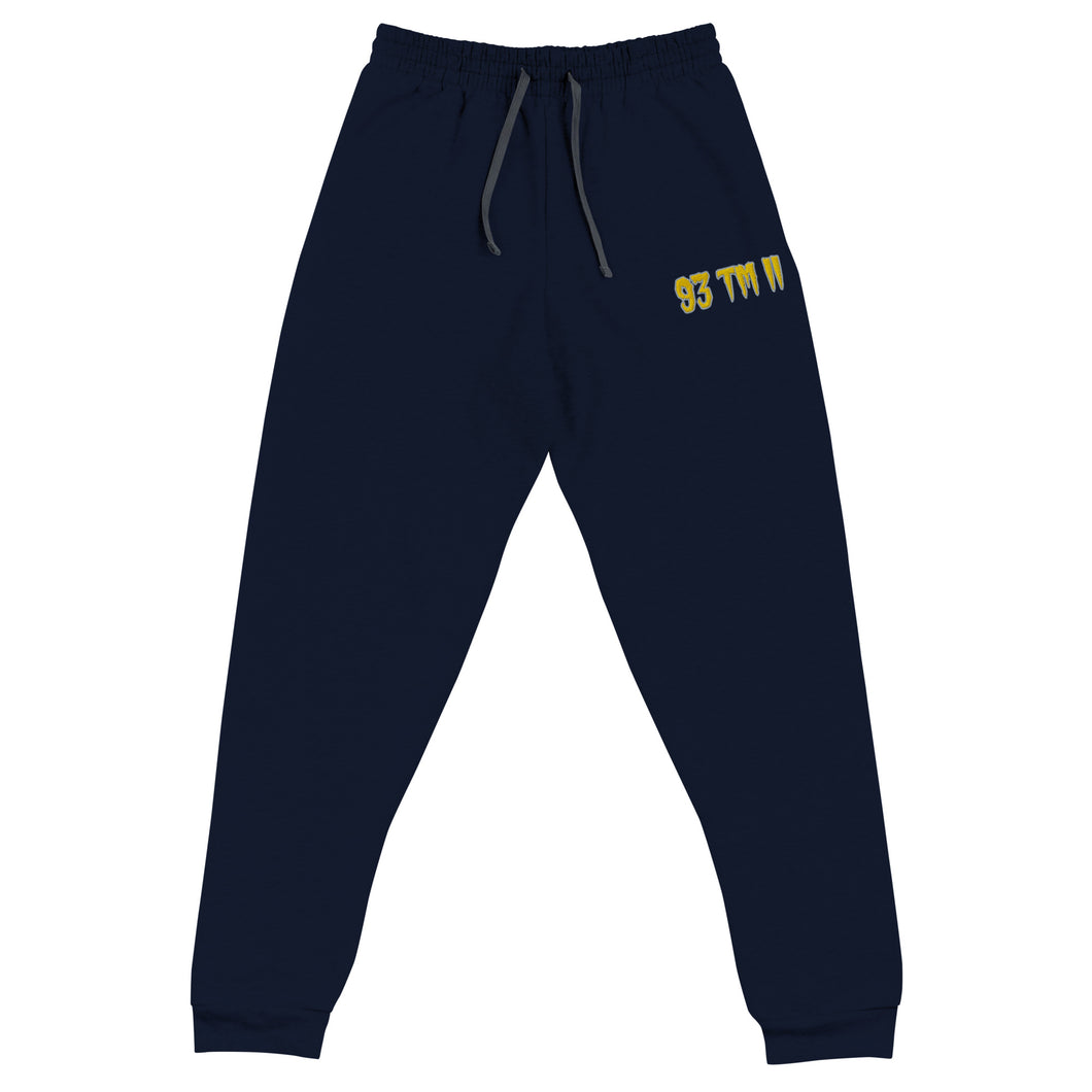 93 TM 11 Joggers (Gold Letters & Grey Outline)
